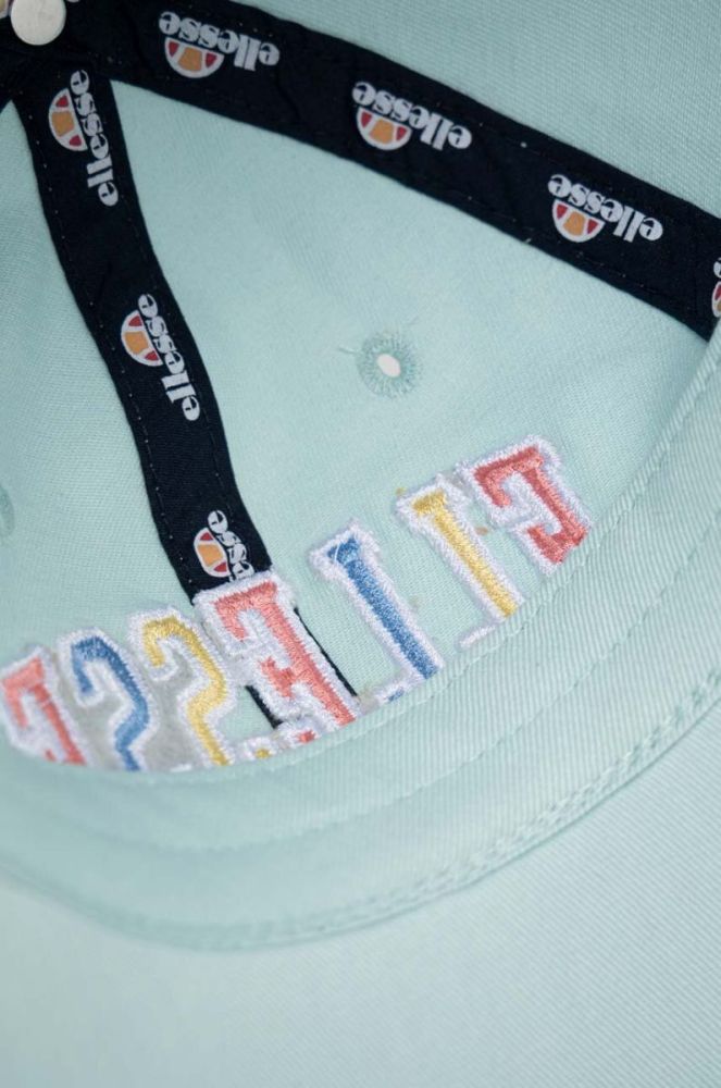 Бавовняна бейсболка Ellesse з аплікацією колір блакитний (3224436) фото 4