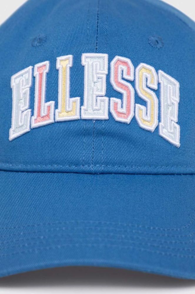 Бавовняна бейсболка Ellesse з аплікацією колір блакитний (3224435) фото 2