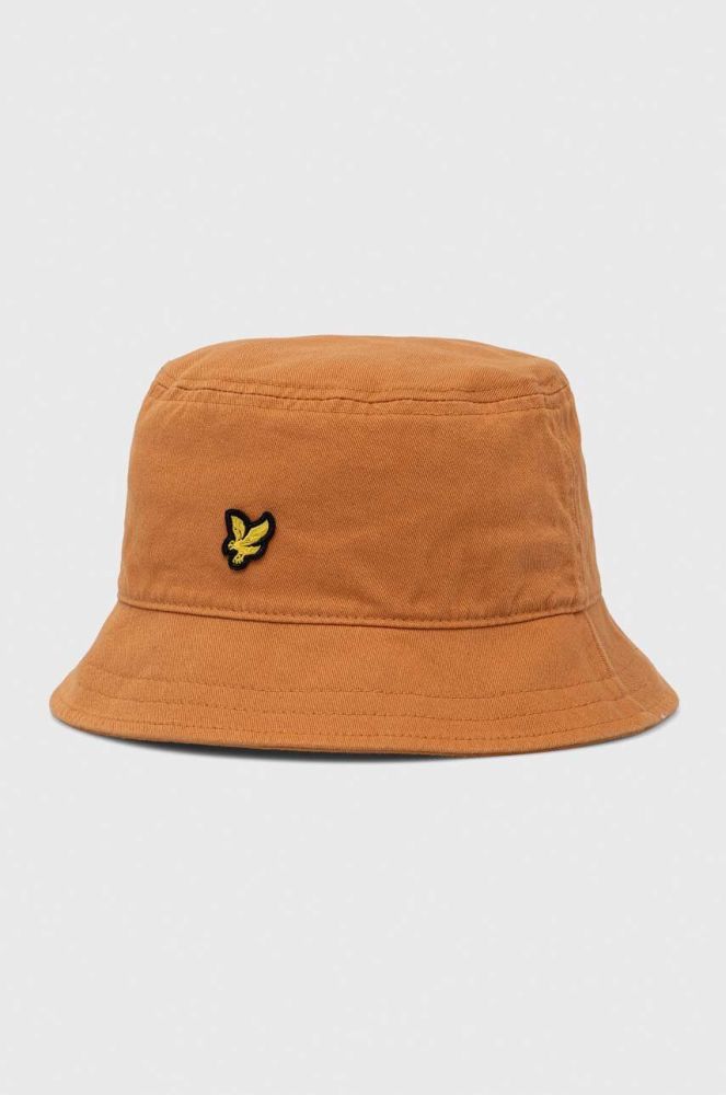 Бавовняний капелюх Lyle & Scott колір помаранчевий з бавовни
