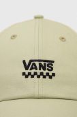 Бавовняна бейсболка Vans колір зелений з аплікацією (3098794)