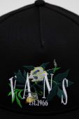 Бавовняна бейсболка Vans колір чорний