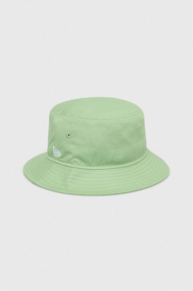 Бавовняний капелюх New Era колір зелений з бавовни (3303709)