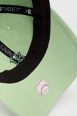 Бавовняна бейсболка New Era колір зелений з аплікацією NEW YORK YANKEES (3280985)