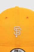 Бавовняна бейсболка New Era колір помаранчевий з аплікацією SAN FRANCISCO GIANTS
