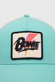 Кепка American Needle David Bowie колір бірюзовий з аплікацією