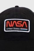 Бавовняна бейсболка American Needle NASA колір чорний з аплікацією