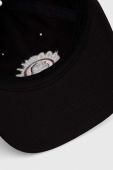 Бавовняна бейсболка American Needle Godzilla колір чорний з аплікацією