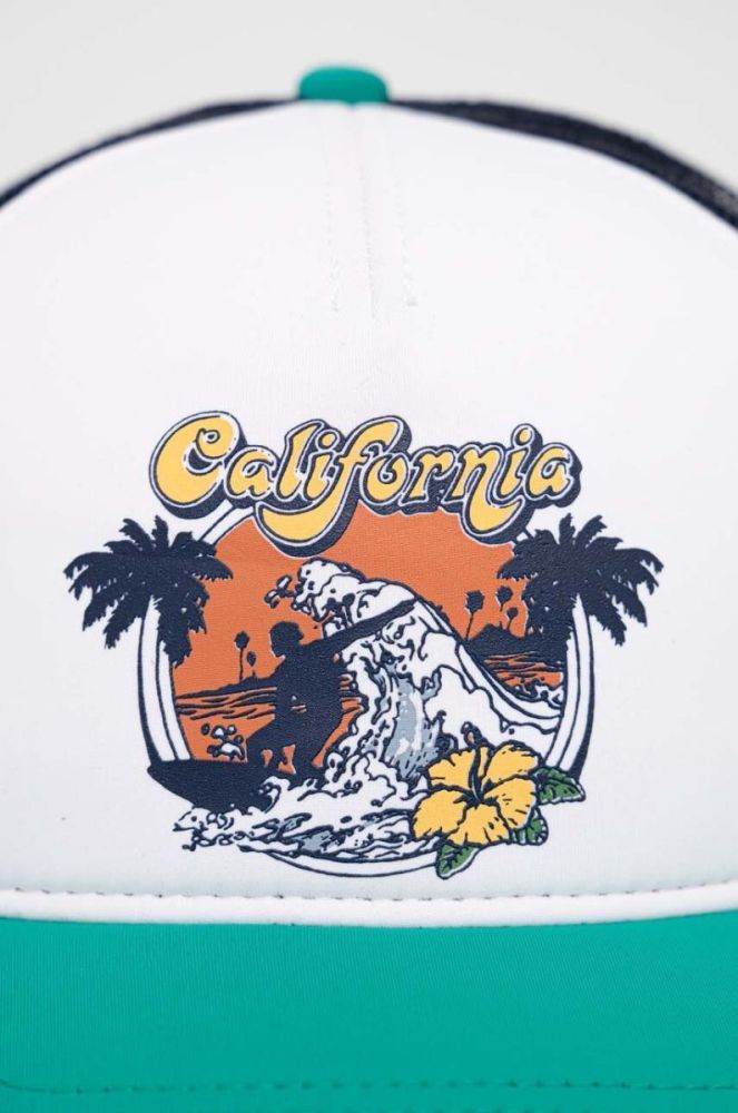 Кепка American Needle California колір білий з принтом фото 2