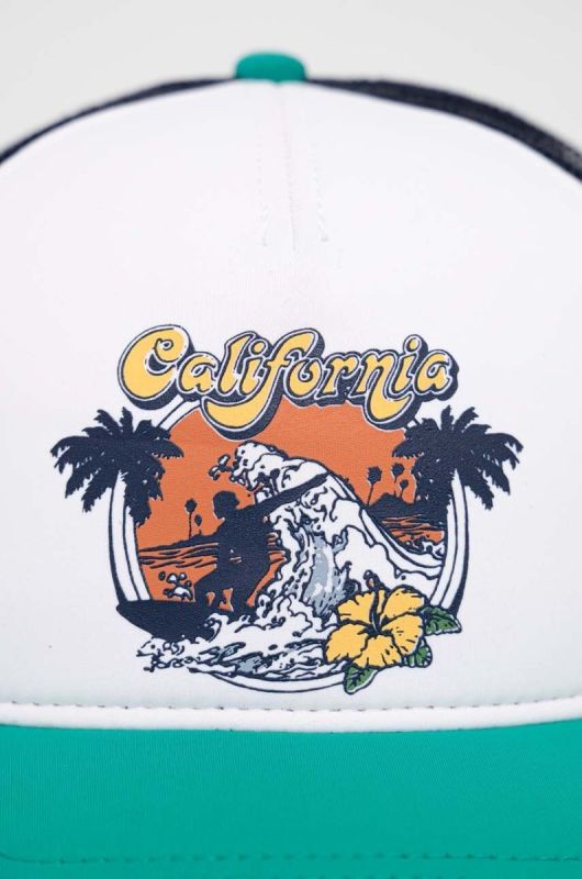 Кепка American Needle California колір білий з принтом фото 2