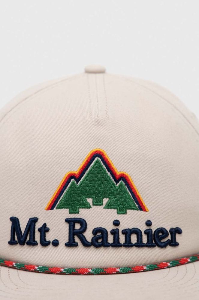 Бавовняна бейсболка American Needle Mount Rainier колір бежевий з аплікацією фото 2