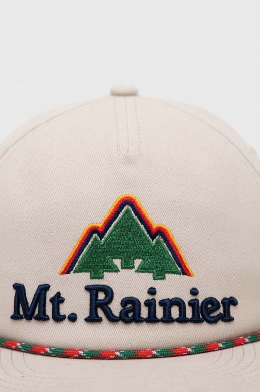 Бавовняна бейсболка American Needle Mount Rainier колір бежевий з аплікацією фото 2