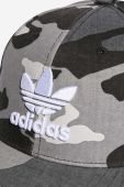 Бавовняна бейсболка adidas Originals Camo Baseball Cap колір сірий візерунок IB9195-grey