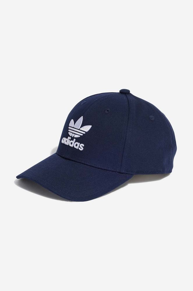 Бавовняна бейсболка adidas Originals колір синій візерунок IB9967-navy