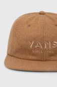 Кепка з домішкою вовни Vans колір коричневий однотонна