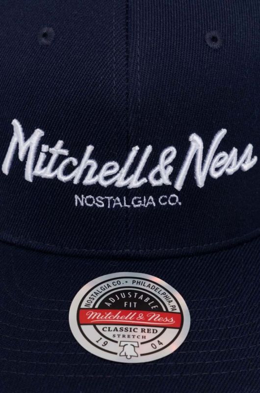 Кепка з домішкою вовни Mitchell&Ness колір синій з аплікацією фото 2
