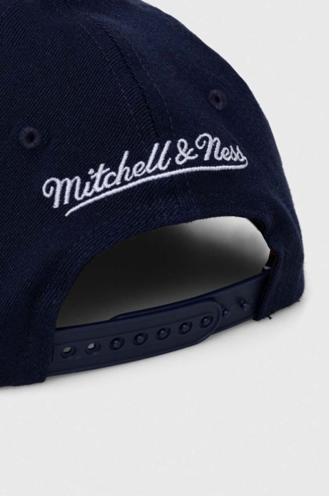Кепка з домішкою вовни Mitchell&Ness колір синій з аплікацією фото 3