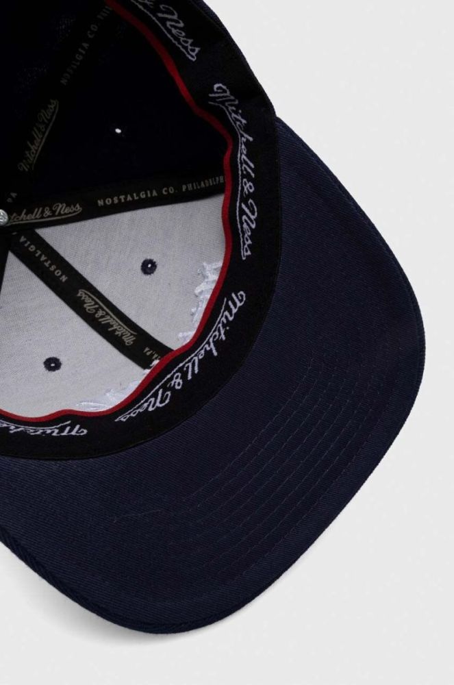 Кепка з домішкою вовни Mitchell&Ness колір синій з аплікацією фото 4