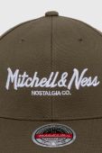 Кепка з домішкою вовни Mitchell&Ness колір зелений з аплікацією