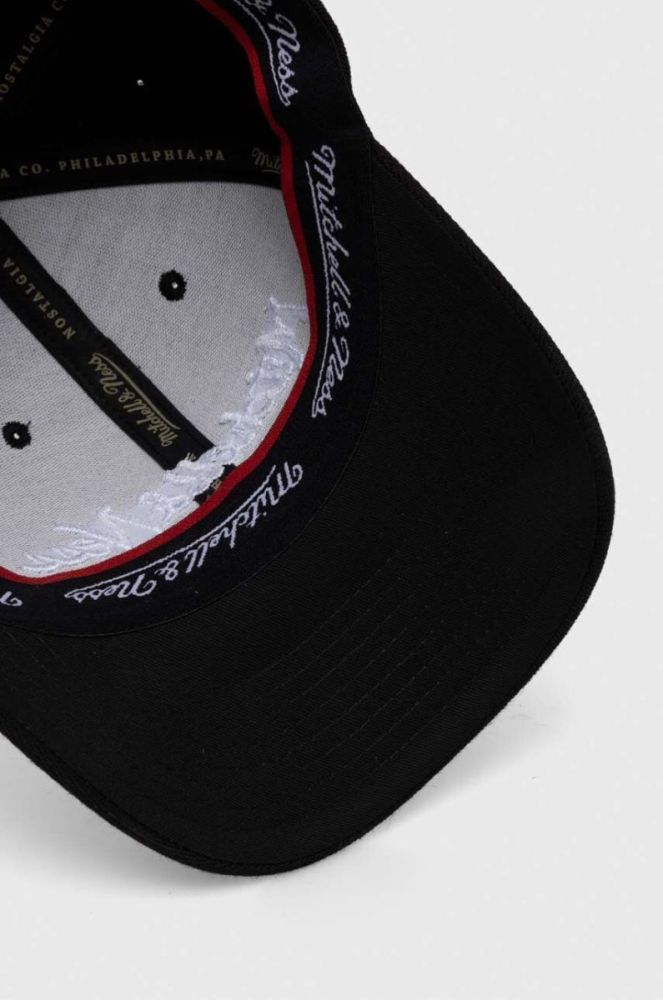 Кепка з домішкою вовни Mitchell&Ness колір чорний з аплікацією (3592275) фото 4