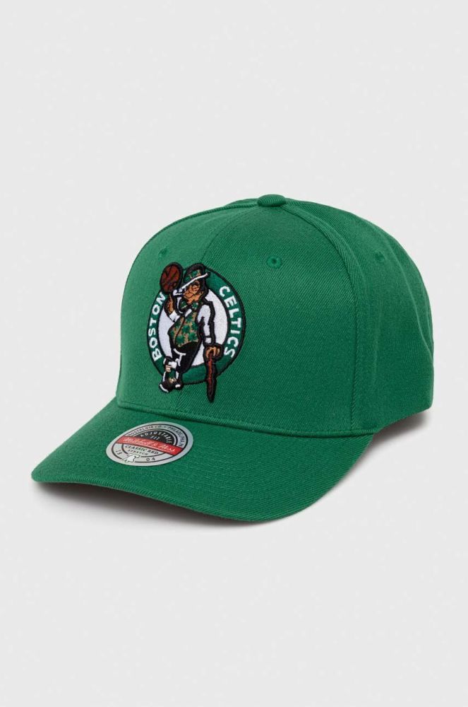 Кепка з домішкою вовни Mitchell&Ness Boson Celtics колір зелений з аплікацією