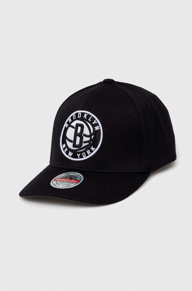 Кепка з домішкою вовни Mitchell&Ness Brooklyn Nets колір чорний з аплікацією (3287304)