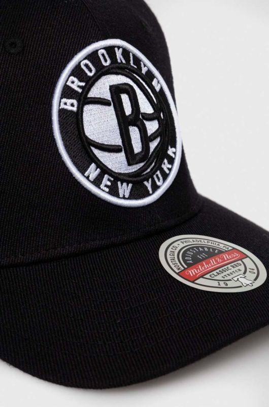 Кепка з домішкою вовни Mitchell&Ness Brooklyn Nets колір чорний з аплікацією (3287304) фото 2