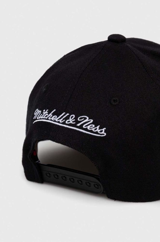 Кепка з домішкою вовни Mitchell&Ness Brooklyn Nets колір чорний з аплікацією (3287304) фото 3