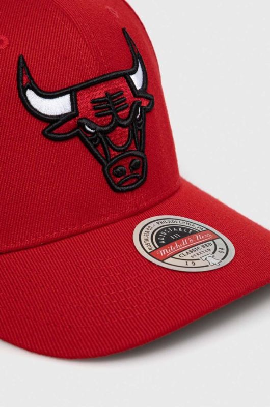 Кепка з домішкою вовни Mitchell&Ness Chicago Bulls колір червоний з аплікацією (3287298) фото 2