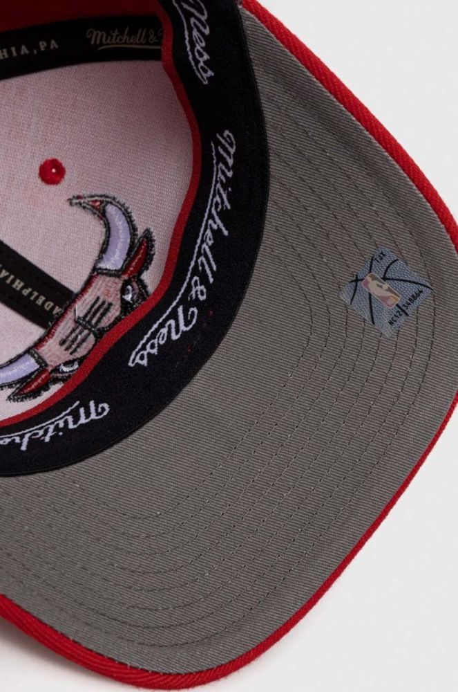 Кепка з домішкою вовни Mitchell&Ness Chicago Bulls колір червоний з аплікацією (3287298) фото 4