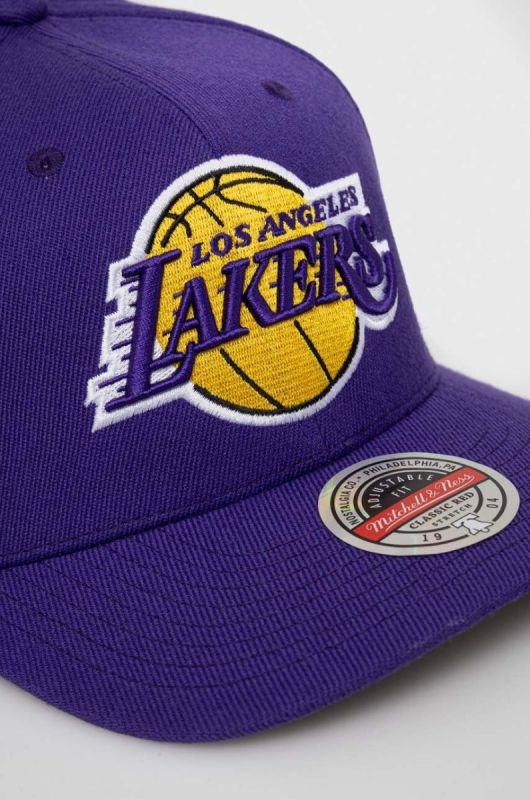 Кепка з домішкою вовни Mitchell&Ness Los Angeles Lakers колір фіолетовий з аплікацією (3287308) фото 2