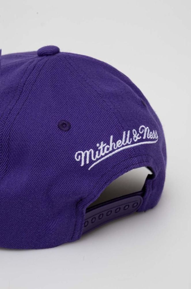 Кепка з домішкою вовни Mitchell&Ness Los Angeles Lakers колір фіолетовий з аплікацією (3287308) фото 3