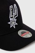 Кепка з домішкою вовни Mitchell&Ness San Antonio Spurs колір чорний з аплікацією
