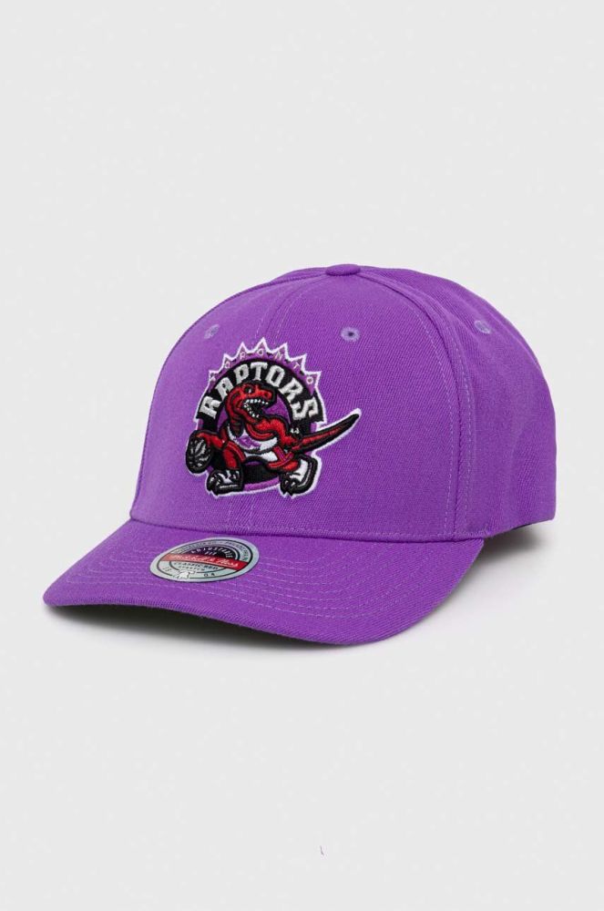 Кепка з домішкою вовни Mitchell&Ness Toronto Raptors колір фіолетовий з аплікацією