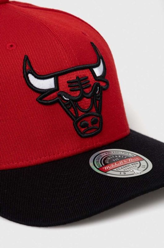 Кепка з домішкою вовни Mitchell&Ness Chicago Bulls колір червоний з аплікацією (3287316) фото 2
