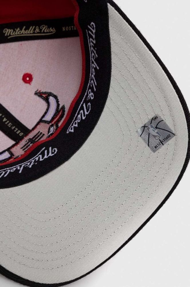 Кепка з домішкою вовни Mitchell&Ness Chicago Bulls колір червоний з аплікацією (3287316) фото 4
