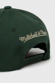 Кепка з домішкою вовни Mitchell&Ness Milwaukee Bucks колір зелений з аплікацією