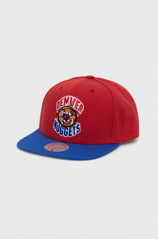 Кепка Mitchell&Ness Denver Nuggets колір червоний візерунок