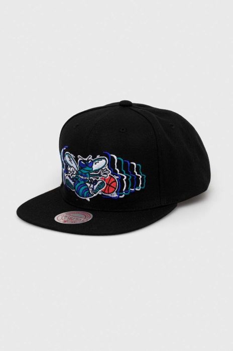 Кепка Mitchell&Ness CHARLOTTE HORNETS колір чорний з аплікацією