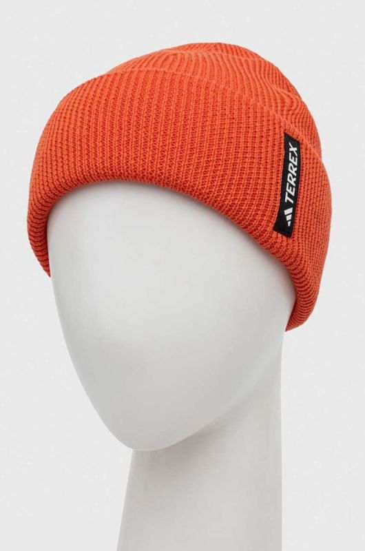 Шапка adidas TERREX колір помаранчевий з товстого трикотажу вовна фото 2