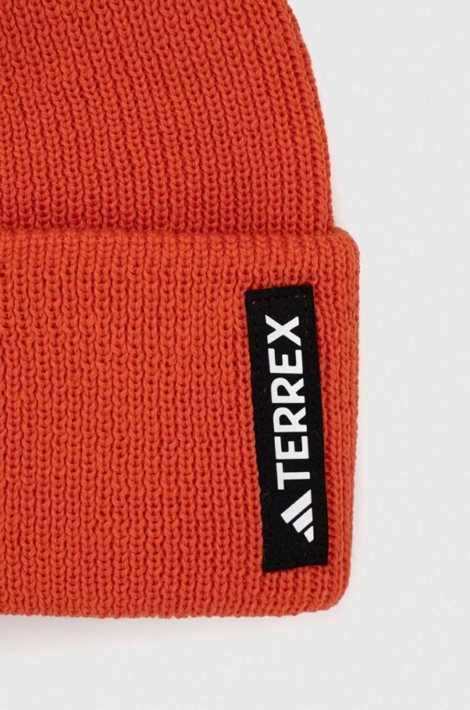 Шапка adidas TERREX колір помаранчевий з товстого трикотажу вовна фото 3