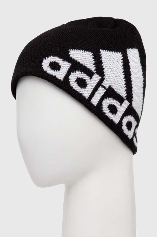 Шапка з домішкою вовни adidas Performance колір чорний фото 2