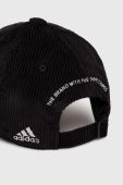 Вельветова кепка adidas Performance колір чорний з аплікацією