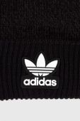 Шапка adidas Originals колір чорний з тонкого трикотажу Шапка adidas Originals колір чорний з тонкого трикотажу