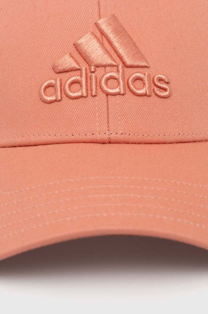 Бавовняна бейсболка adidas Performance колір помаранчевий з аплікацією фото 3