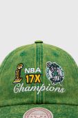 Бавовняна бейсболка Mitchell&Ness Boston Celtics колір зелений з аплікацією