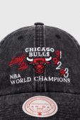 Бавовняна бейсболка Mitchell&Ness CHICAGO BULLS колір чорний з аплікацією