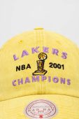 Бавовняна бейсболка Mitchell&Ness Los Angeles Lakers колір жовтий з аплікацією