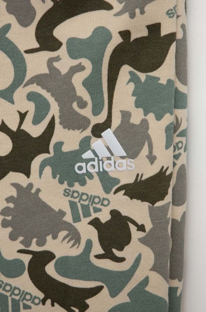 Дитячий спортивний костюм adidas I AOP FT колір бежевий фото 4