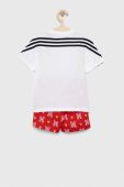 Дитячий бавовняний комплект adidas LK DY MM T колір білий