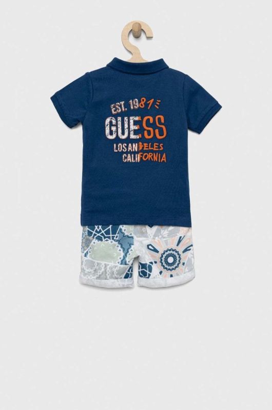 Дитячий бавовняний комплект Guess колір блакитний (3008579) фото 2